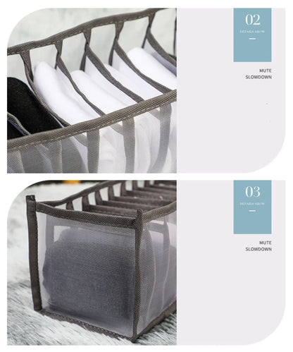 Foldable Underwear & Bra Organizer – Wardrobe Drawer Storage Box for Bedroom Closet
