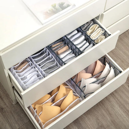 Foldable Underwear & Bra Organizer – Wardrobe Drawer Storage Box for Bedroom Closet