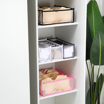 Foldable Underwear & Bra Organizer – Wardrobe Drawer Storage Box for Bedroom Closet