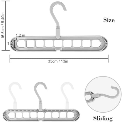 Space-Saving Clothes Hanger Organizer – 9-Hole Folding Magic Rack for Closet