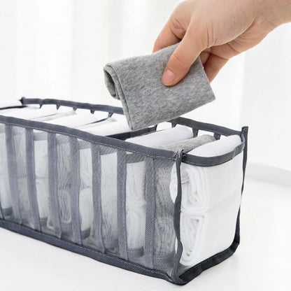 Foldable Underwear & Bra Organizer – Wardrobe Drawer Storage Box for Bedroom Closet