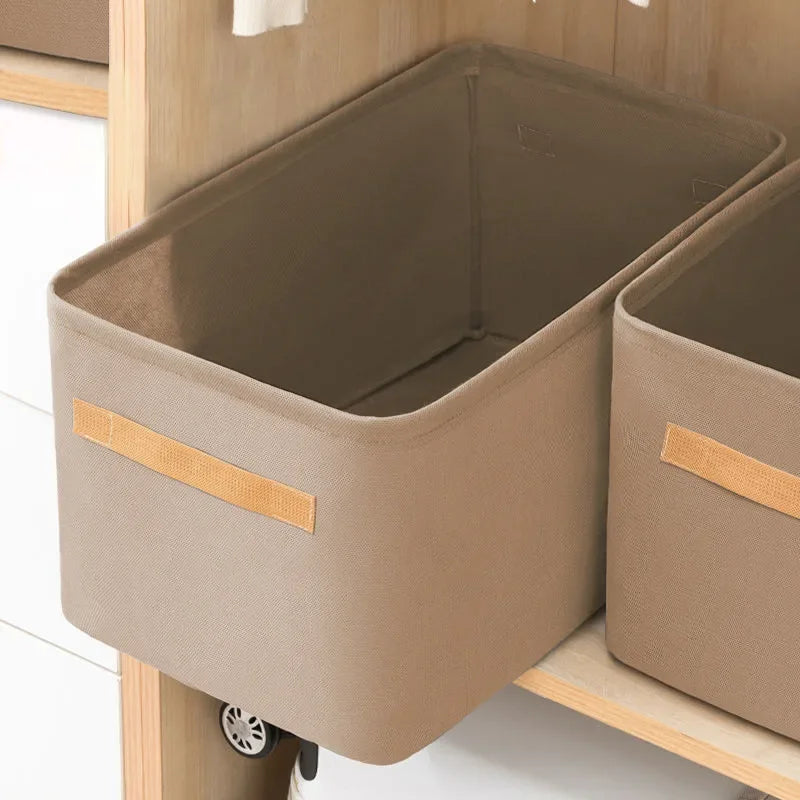 Clothes Storage Organizer Bag – Foldable Non-Woven Wardrobe Box for Pants, Sweaters & Jeans