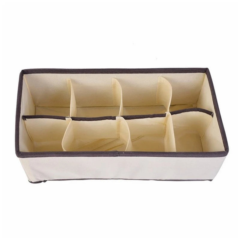 Foldable Underwear & Bra Organizer – Wardrobe Drawer Storage Box for Bedroom Closet