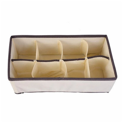 Foldable Underwear & Bra Organizer – Wardrobe Drawer Storage Box for Bedroom Closet