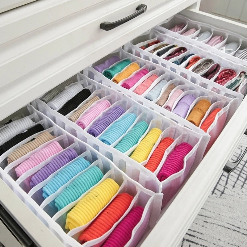 Foldable Underwear & Bra Organizer – Wardrobe Drawer Storage Box for Bedroom Closet
