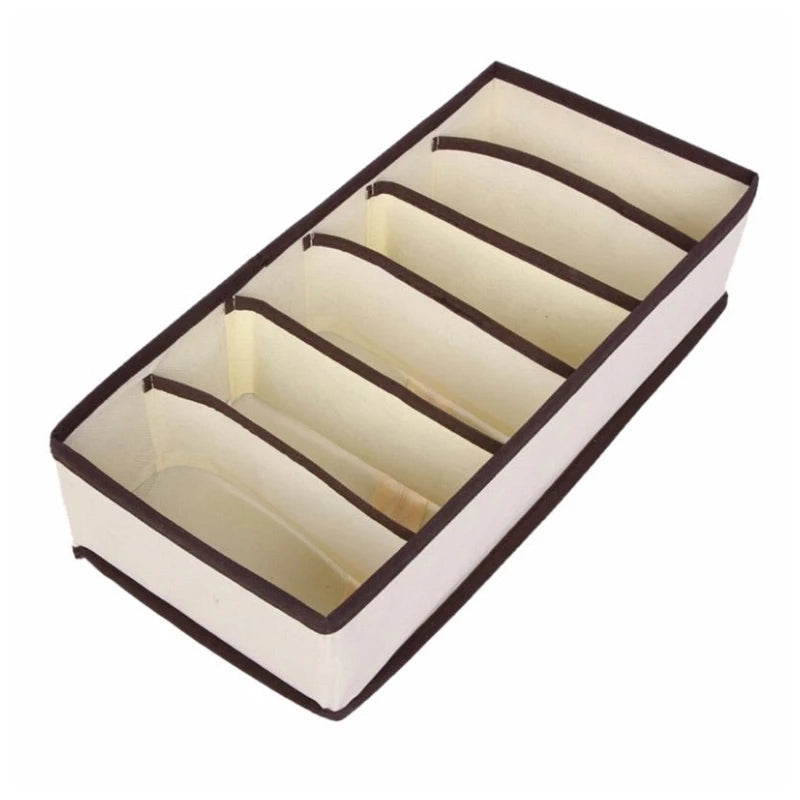 Foldable Underwear & Bra Organizer – Wardrobe Drawer Storage Box for Bedroom Closet