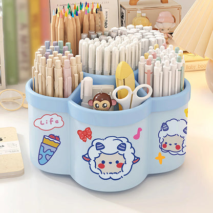 Rotating Pen Holder – Large Capacity Desk Organizer for Pens, Brushes & Cosmetics