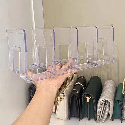 Clear Acrylic Handbag Organizer – Space-Saving Closet Rack for Purses & Wallets