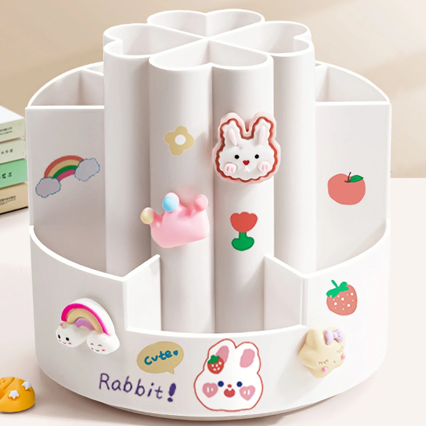 Rotating Pen Holder – Large Capacity Desk Organizer for Pens, Brushes & Cosmetics