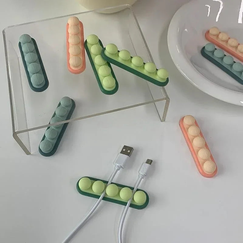 Self-Adhesive Cable Wire Organizer – Desktop Cord Winder & Management Clips for Office & Home