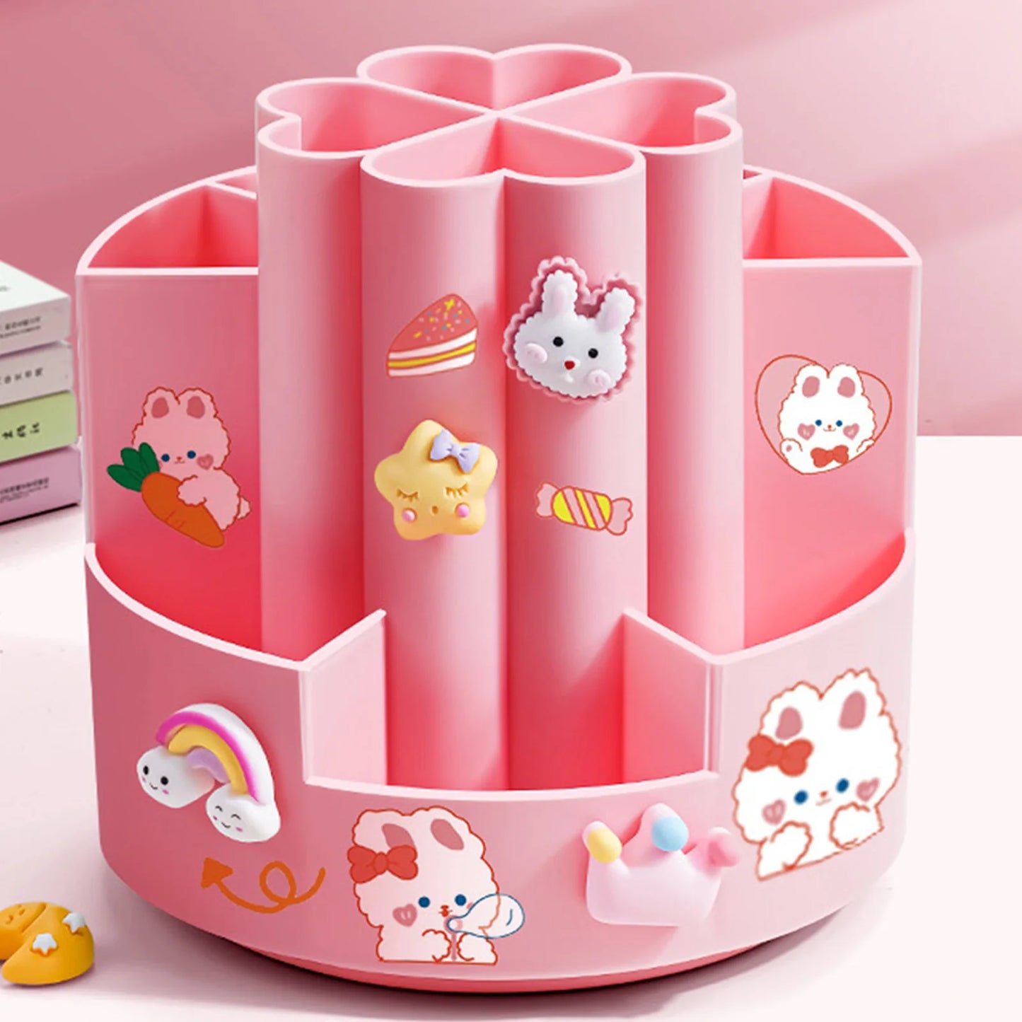 Rotating Pen Holder – Large Capacity Desk Organizer for Pens, Brushes & Cosmetics